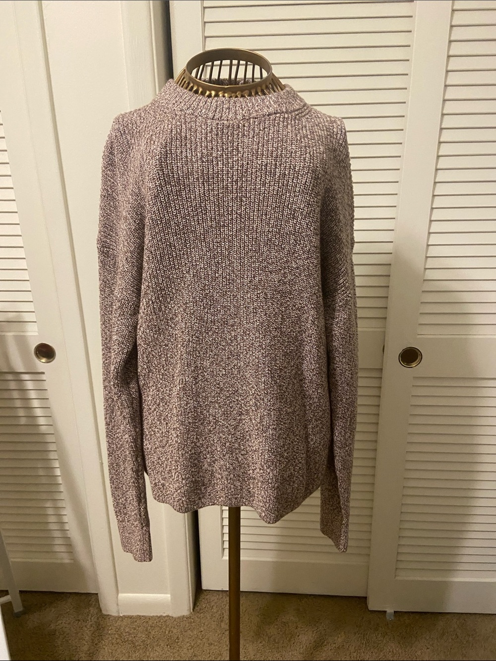 Old Navy Marled Mauve-Pink Crewneck Sweater